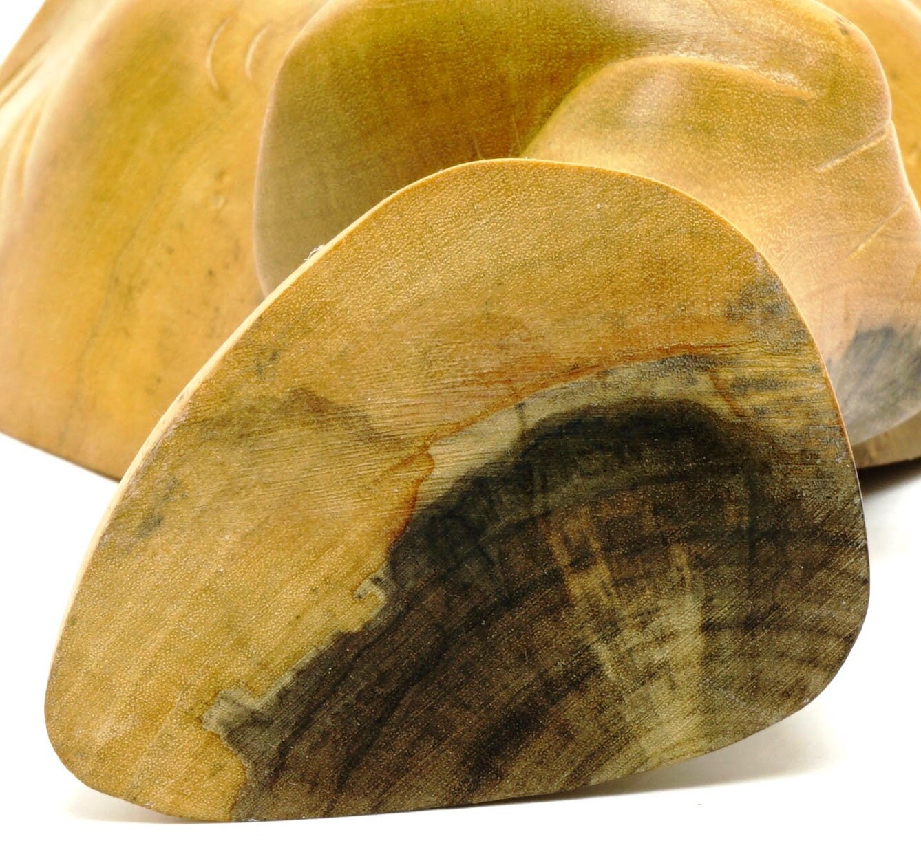 One of a Kind Wood Sculpture OOAK Zen Carved Wooden Figure Unusual Table Top Wood Carving of Man