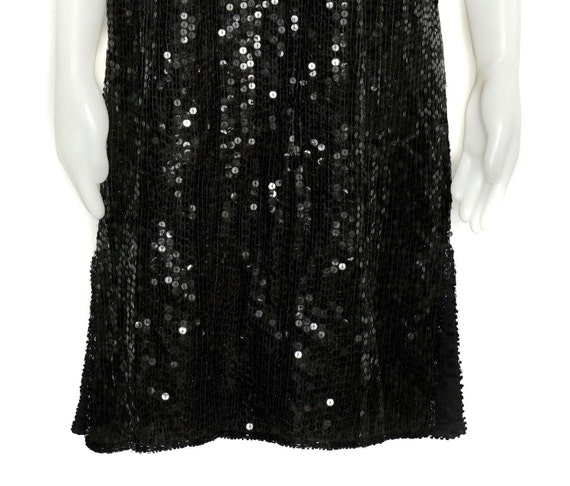 Vintage Retro 1960s Style Black Sequin Little Bla… - image 3