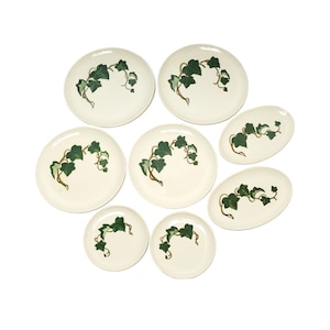 Vintage Metlox Poppytrail California Ivy Place Setting: 8-Piece Retro Tableware