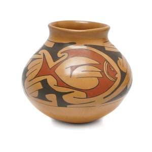 Mata Ortiz Mexico Polychrome Pot Clay Pottery Hand Painted Signed by Ramon Silveira Collectible Latin American Folk Art Pottery Mexican Made