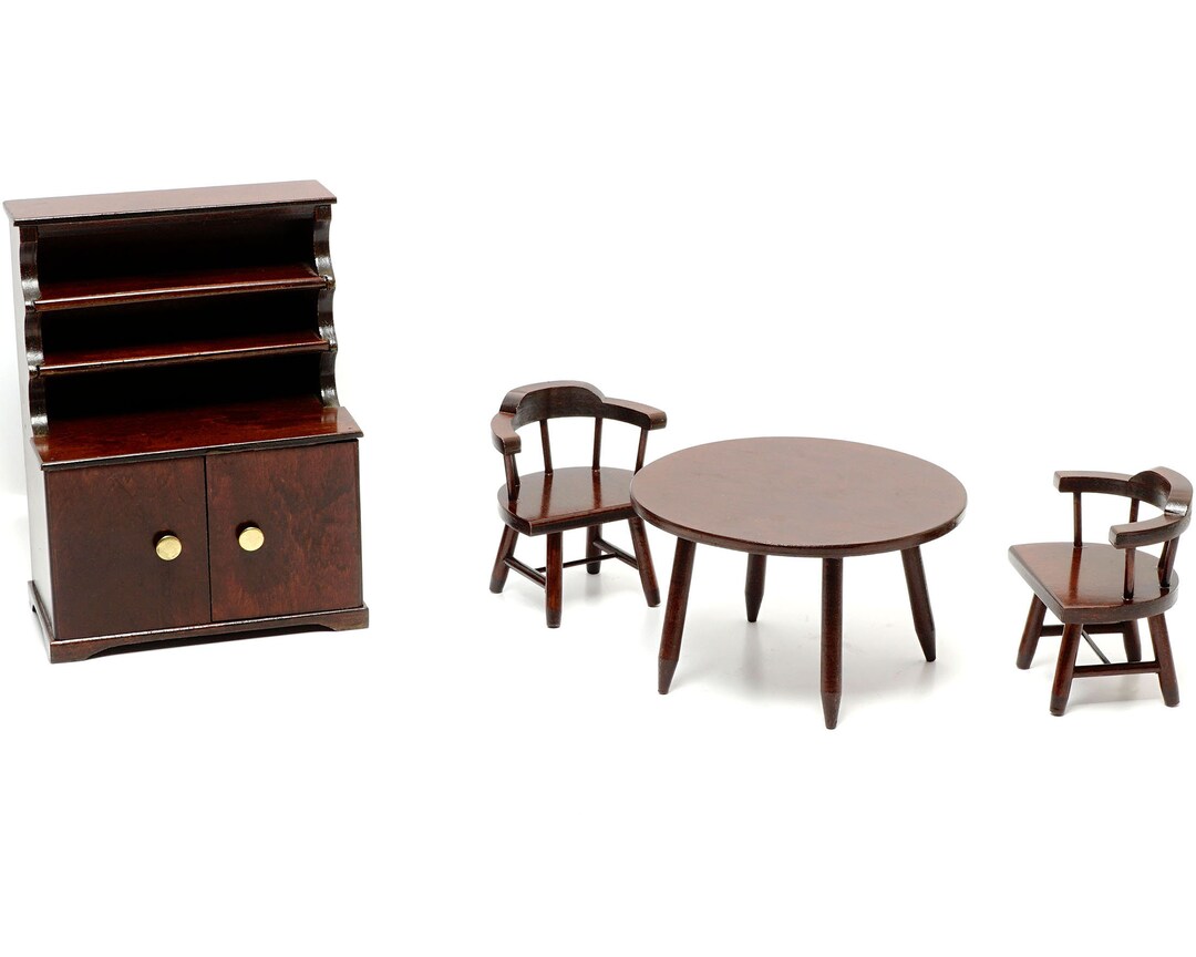 Wood Doll Furniture Dining Room 4 Piece Set 16 Fashion Doll Etsy