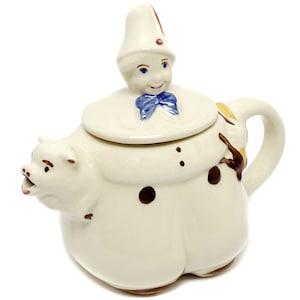 Vintage Shawnee Pottery Teapot: Tom the Piper&#39;s Son, 1940s Ceramic