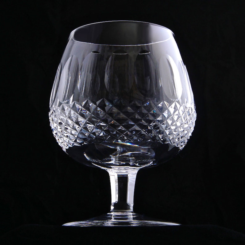 Authentic Waterford Colleen Pattern Brandy Snifter, Hand Cut Crystal 5 1/4 Inches Tall, Elegant