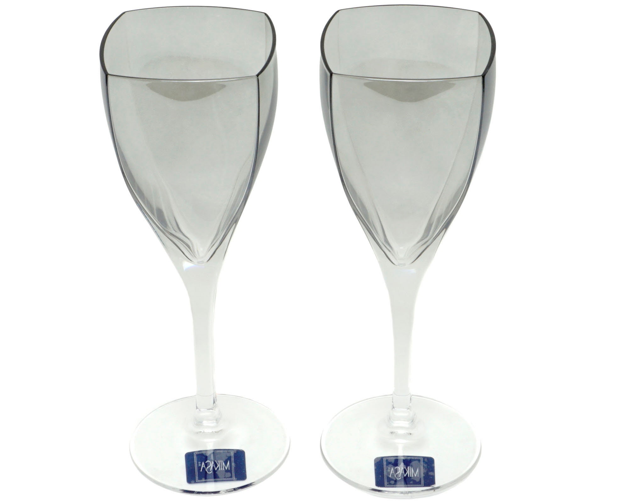 Set of 2 Matching Mikasa Crystal Stemmed Martini Glasses in a Frosted or  Satin Cheers Artistry Square Links Quilt Pattern. Bar 648 -  Finland