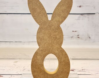 5 x Mdf Easter Rabbits 4mm thick 10cm x 10cm 