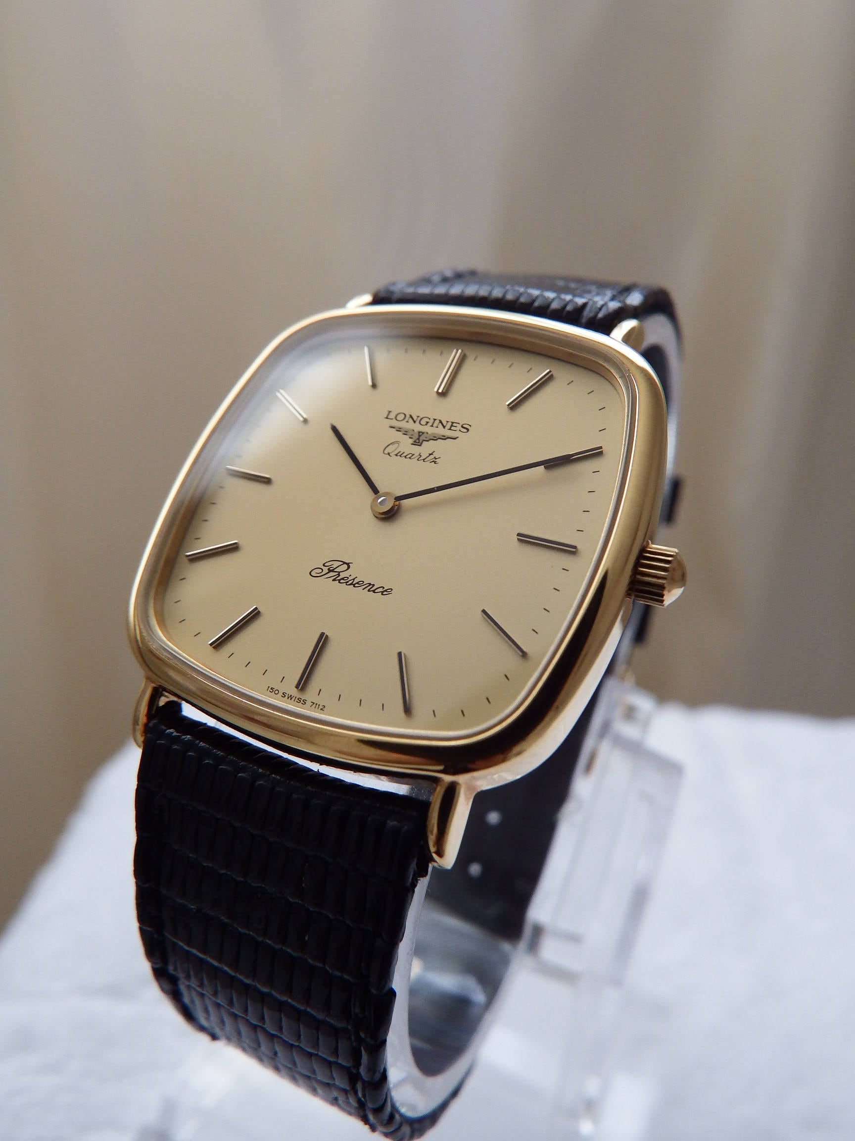 Longines Presence Gold Dial Quartz Cal. L150.4 ETA 256.031 Mens
