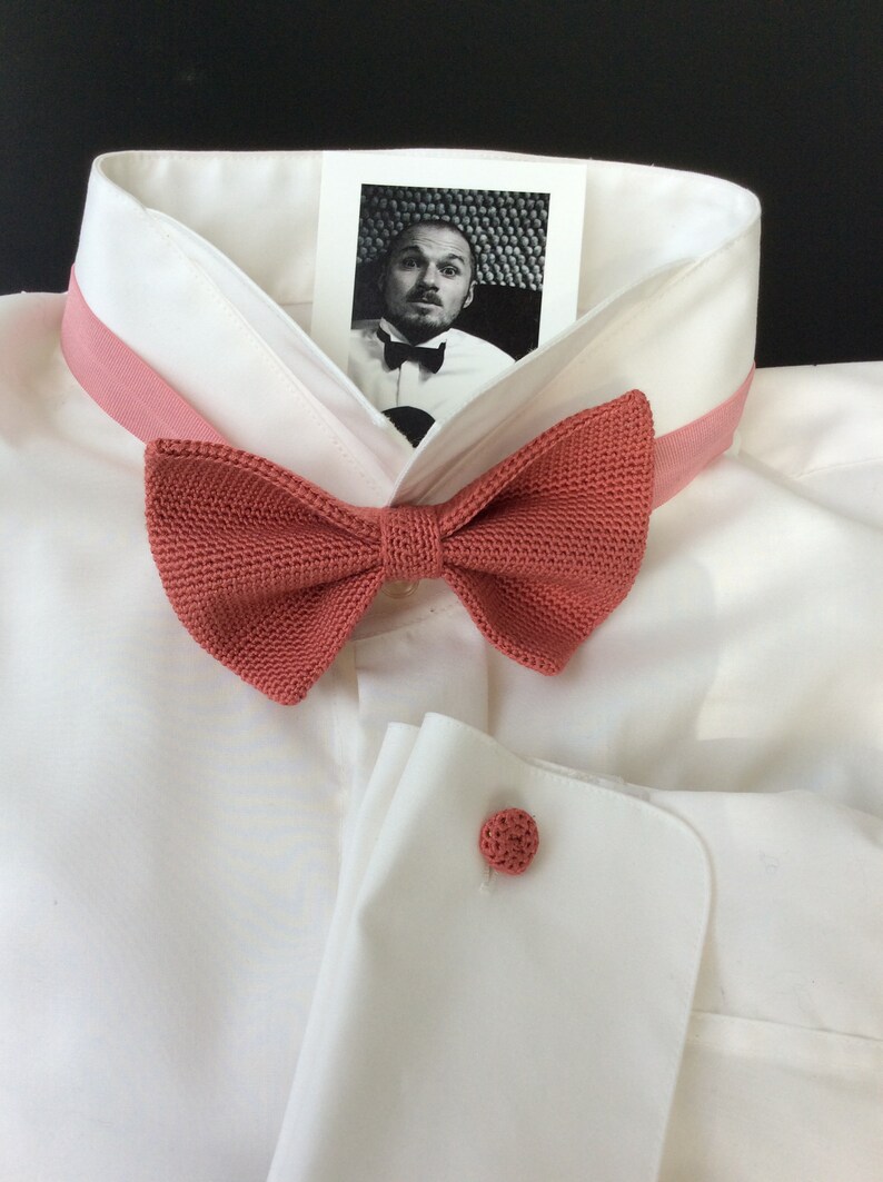 100/% silk crochet Cufflinks coral