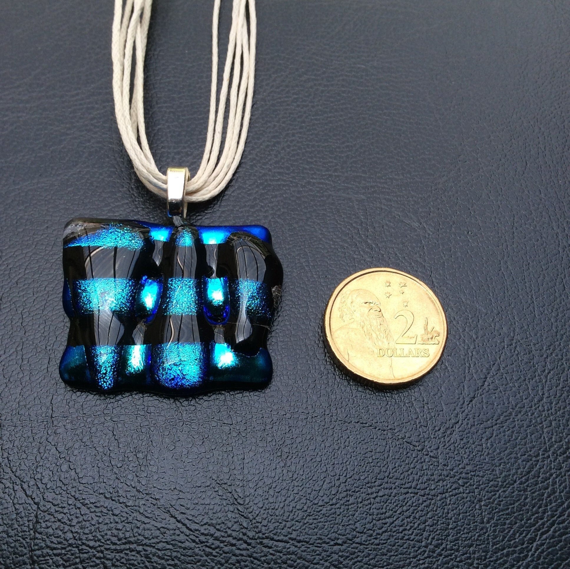 Cobalt Blue Pendant Dichroic GLASS 