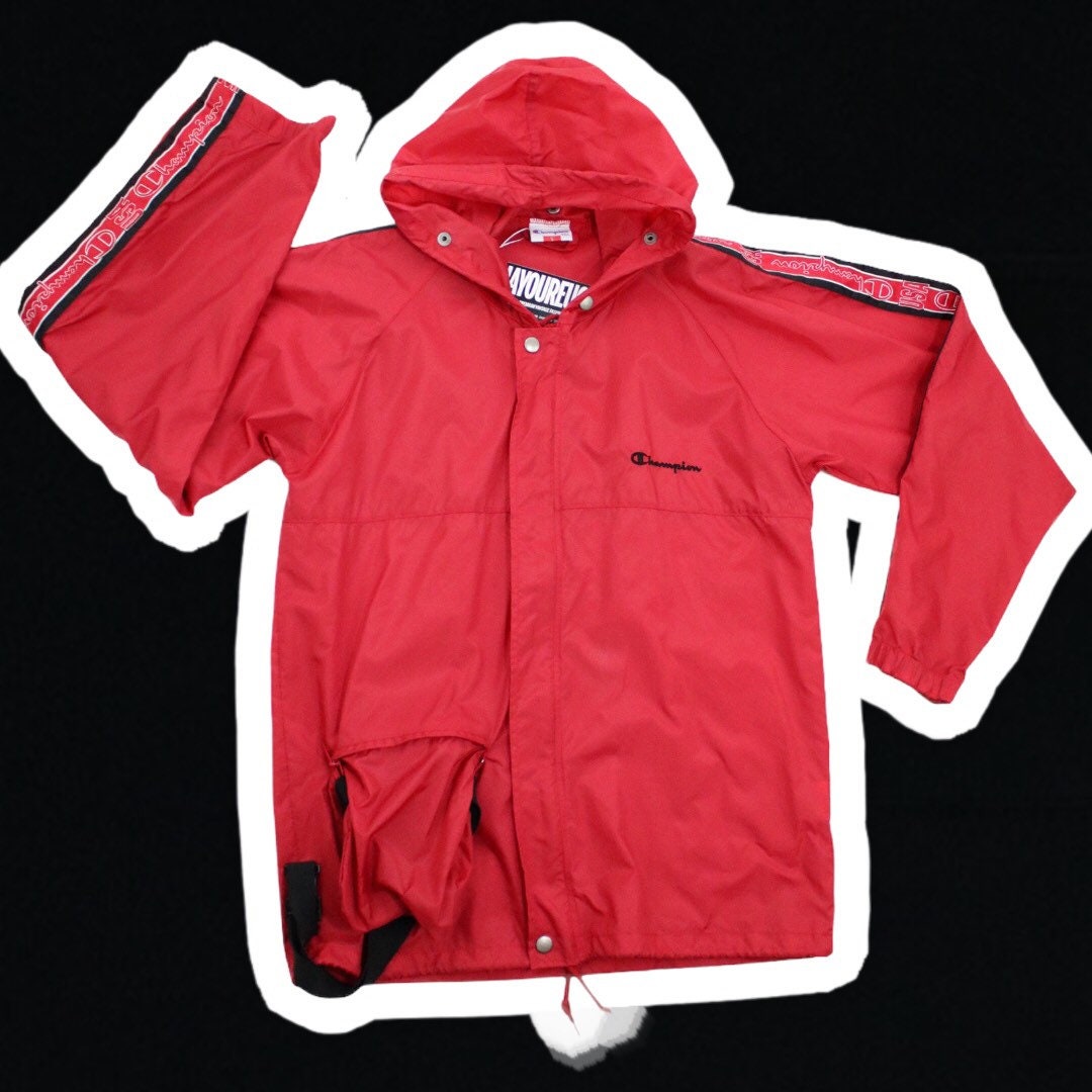 red champion rain jacket