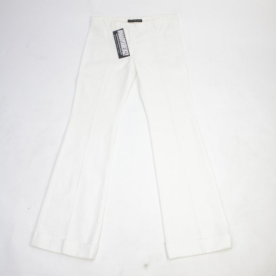 BALENCIAGA : White Flared Jeans