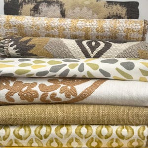 Yellow Upholstery Fabric Scraps: 2 lb. Decorator Remnants