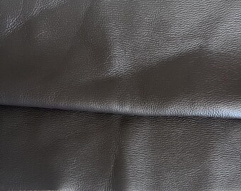 Leather Sheet:  Full Grain Brown Leather Upholstery Remnant (33in.x29in.)