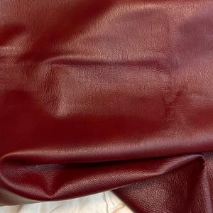 Leather remnant, Leather sheet,  Leather crafting, Upholstery leather, Large leather scrap, Top grain leather, Red leather