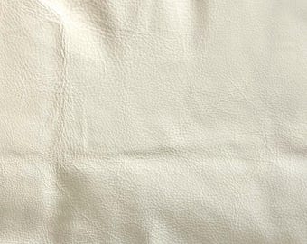 Leather Remnant:  Large Leather Sheet, Cream Color Leather (55”x28” in.)