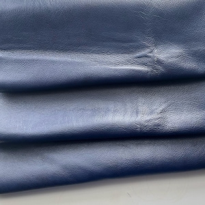 Leather remnant, Leather sheet, Leather crafting, Upholstery leather, Large leather scrap, Top grain leather, Blue Leather