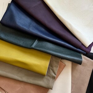 5 lb Full Grain Leather Scraps: Crafting, Sewing, Applique