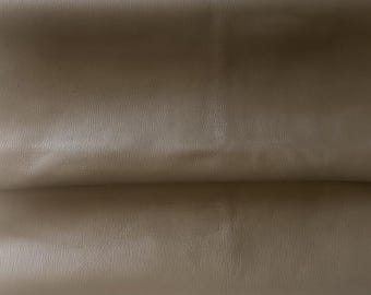 Leather Remnant- Full Grain Taupe Leather for Leatherworking, Wallets, Bags, Belts