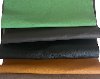 Leather Remnants-Leather-working, Wallets, Bags, Belts, Various Colors, 13”x 10”