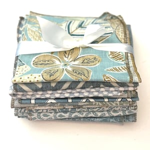 Fabric Scrap Green Aqua Bundle Two Pound Lot