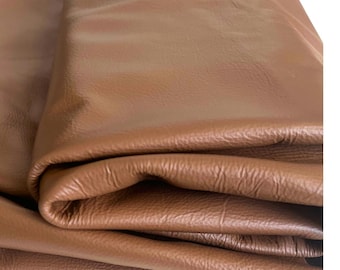Leather Sheet:  Brown Leather Upholstery Remnant (59x28 in.)