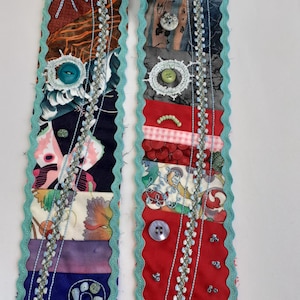 Snippet ribbon, snippet roll, junk journaling, scrapbooking ephemera, slow stitching, embellishment