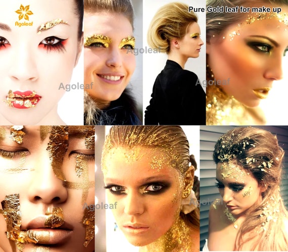 100 Pcs Gold Leaf Make up Face Paint Body Painting Stage Fancy