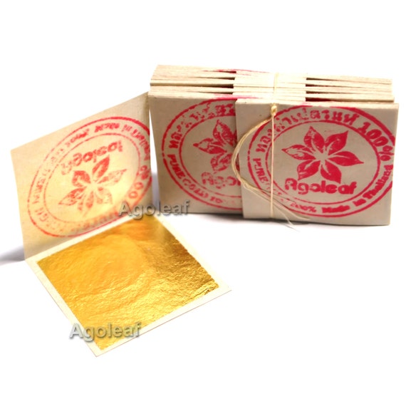 24K Pure Gold Leaf Flakes: Nail Art Gilding (100 pcs)