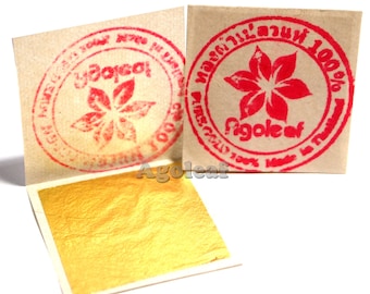 Pan de oro de 24 quilates, dorado artístico y artesanal (40 piezas)