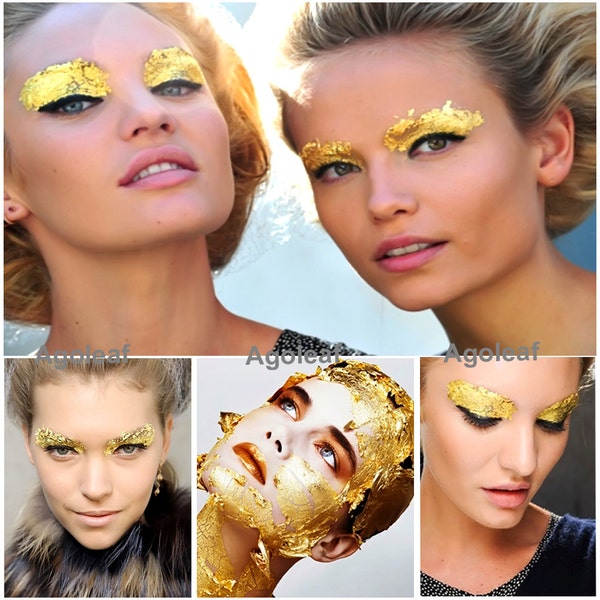 100 pcs gold leaf make up face paint body painting stage fancy dress party lover artist