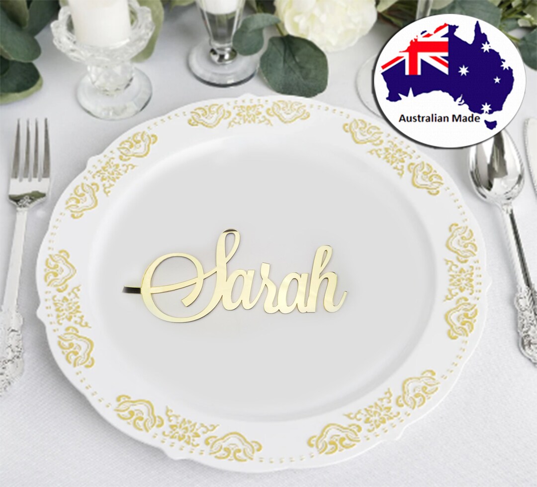 Acrylic Seating Place Card Name Custom Word Wedding Events Etsy