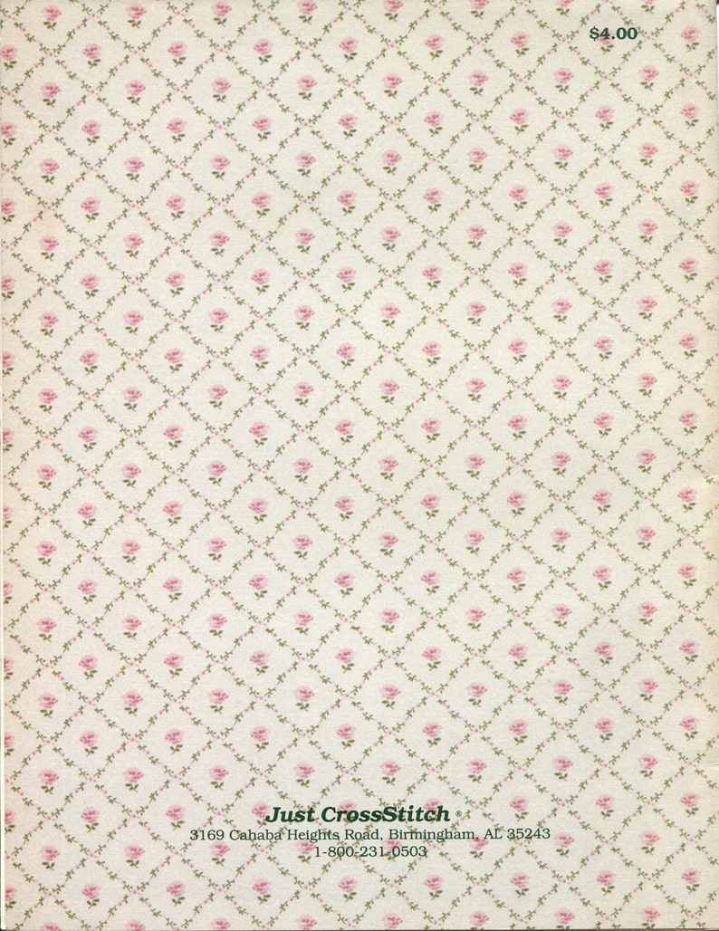 French Bisque Doll MADEMOISELLE MIMI Out of Print and Rare cross stitch leaflet Just CrossStitch 1985 Teresa Wentzler