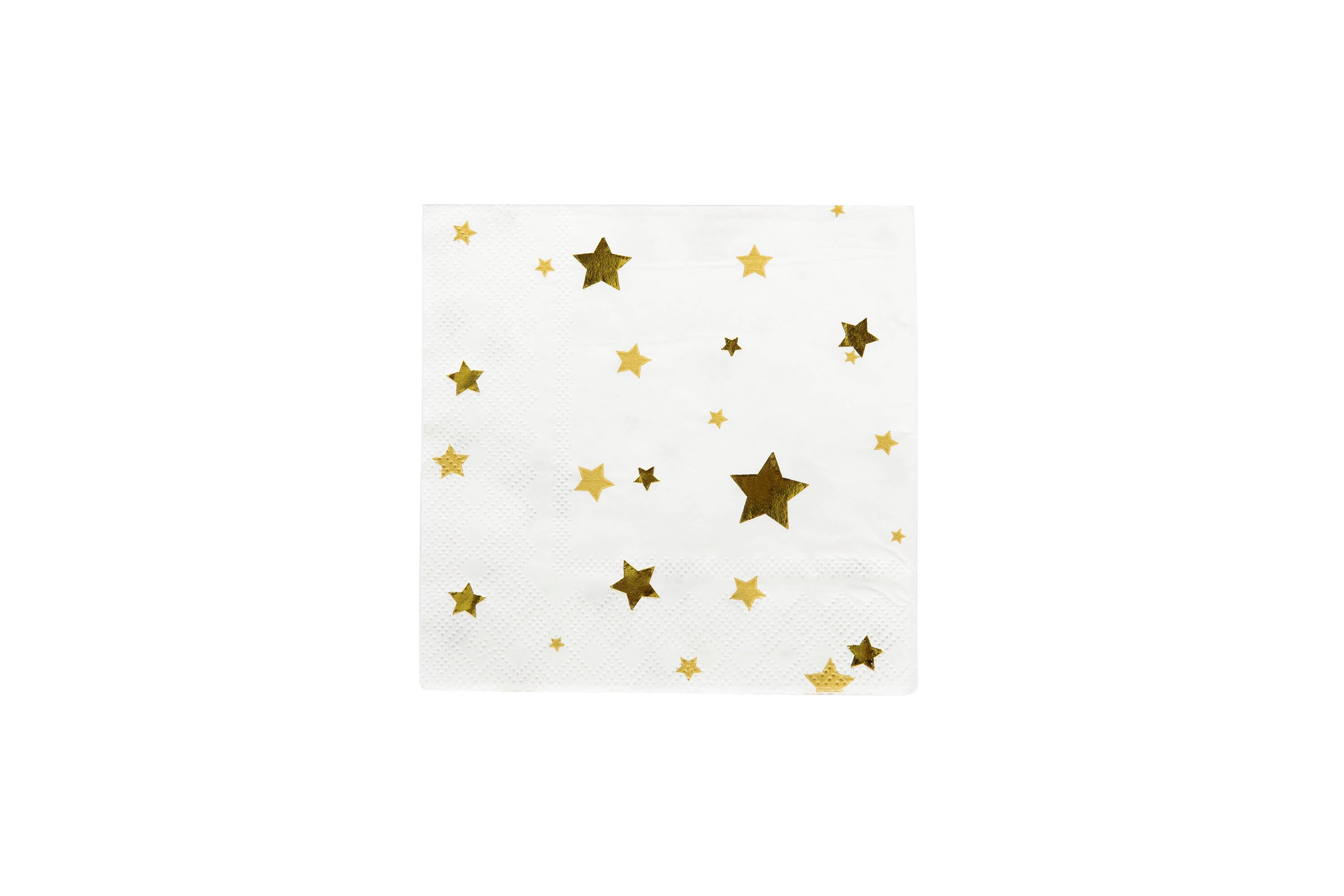 White & gold Star paper napkins first birthday Christmas Etsy