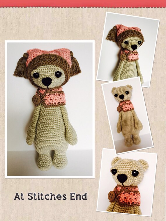 Haakpatroon voor knuffel 'Mc Bear'.