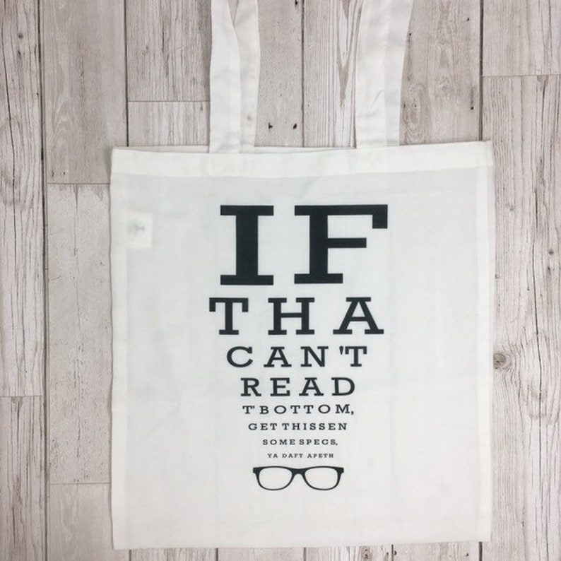 Yorkshire Eyetest Funny Ethically Produced Eco Tote Bag