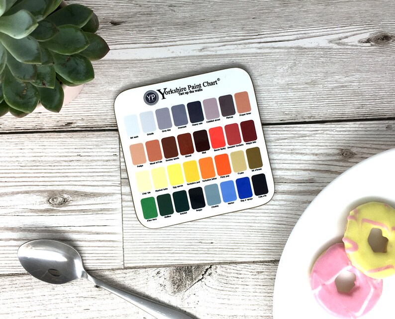 Yorkshire Paint Chart Coaster Etsy