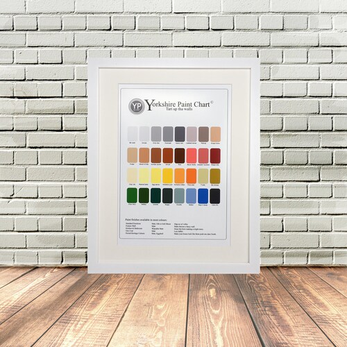 Yorkshire Paint Chart Print Etsy UK