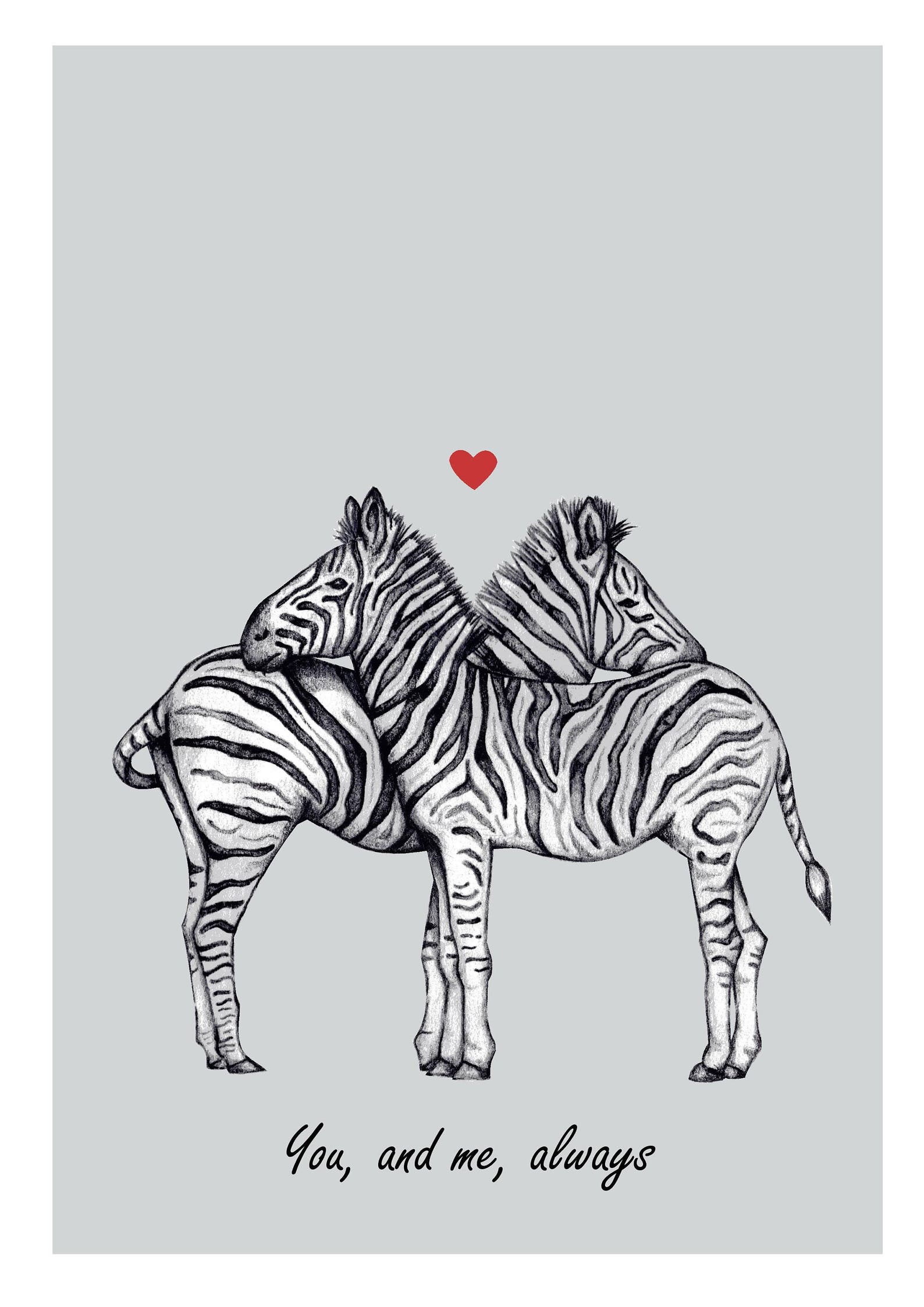 Personalised Hand Sketched Zebra Love Print Wedding Etsy
