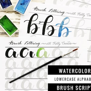 Capital Letters Brush Lettering uppercase Practice Sheets for Large ...