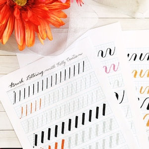 DRILLS to IMPROVE Brush Lettering Worksheets