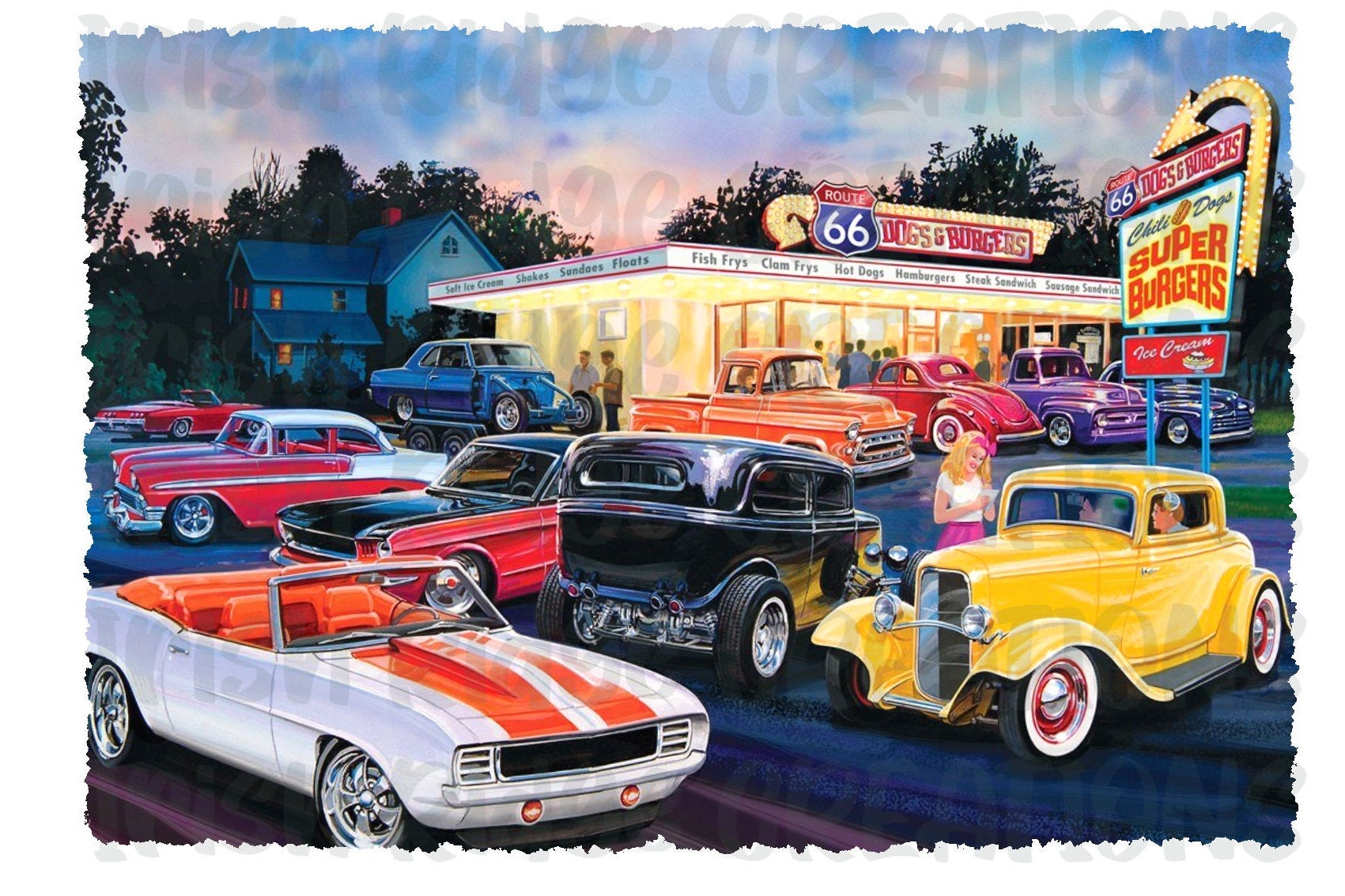 Diner Hot Rod Car Png Sublimation Digital Design Download Etsy