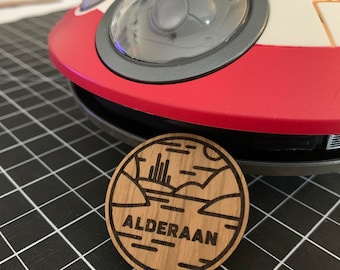 SW Planet Wood Magnets, Nerd Geek Gift, Man Cave