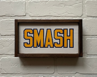 Nashville Predators SMASH Sign – Hockey Fan Gift, Farmhouse Style