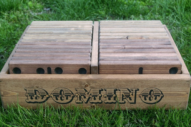 Reclaimed Wood Giant Yard Domino, Outdoor Games, Man Cave Art, Wood Yard Game, Large Domino Set, Wedding, Family Gift, Holiday Gathering image 2