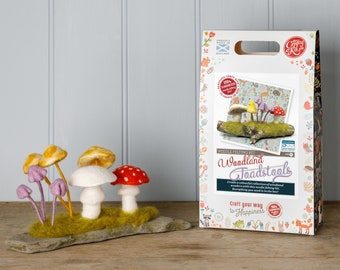 Woodland Toadstools Needle Felting Craft Kit