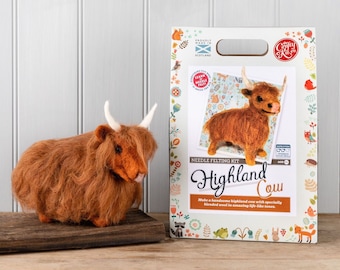 Highland Cow Needle Felting Craft Kit