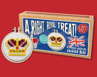 A Right Royal Treat! Mini Matchbox Cross Stitch Kit