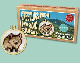 Greetings from Dandenong Ranges Mini Matchbox Cross Stitch Kit