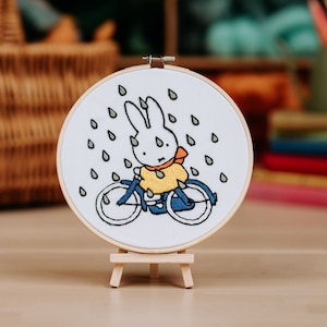 Miffy Embroidery Kit - Miffy Cycling Embroidery Kit