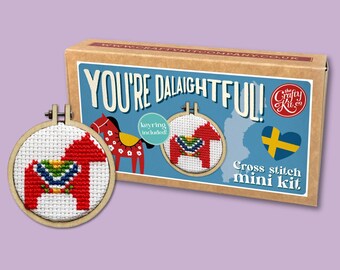 You're Dalaightful! Mini Matchbox Cross Stitch Kit