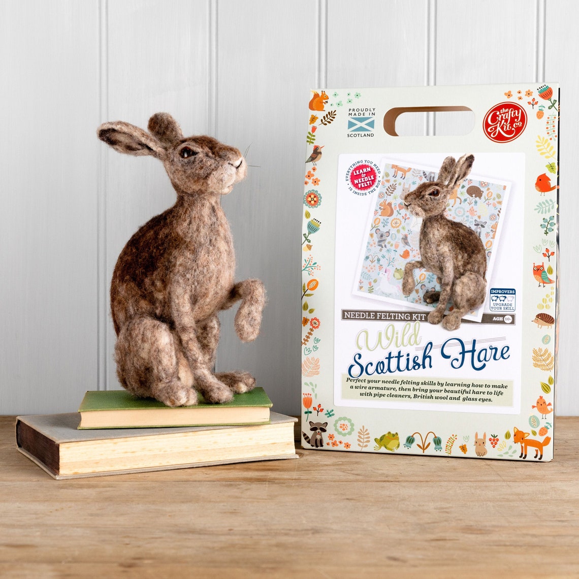 Wild Scottish Hare Needle Felting Kit Etsy Denmark